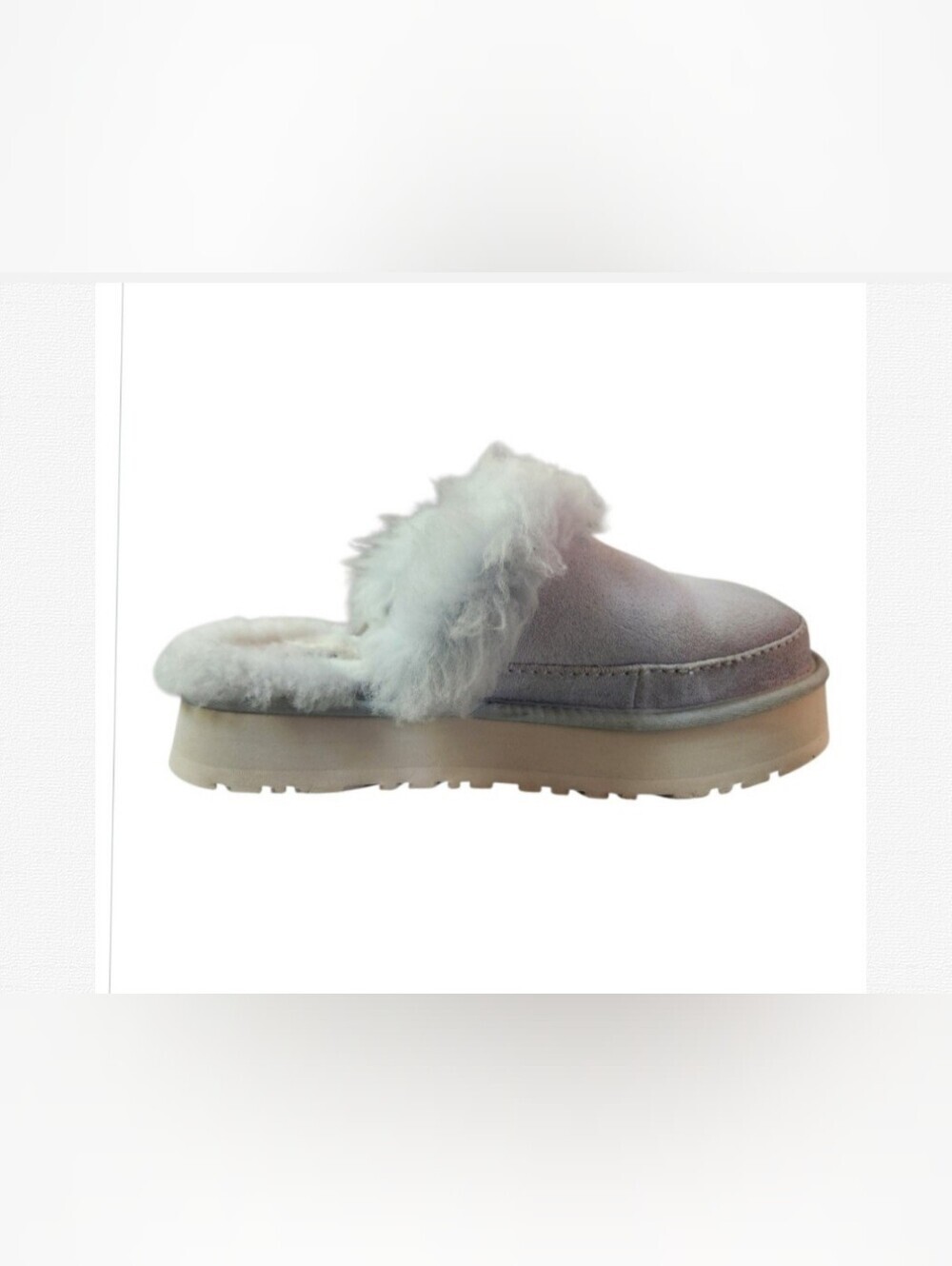 UGG reef blue Disquette Chalet platform slippers size 9 y2k loungewear clueless - Picture 4 of 9